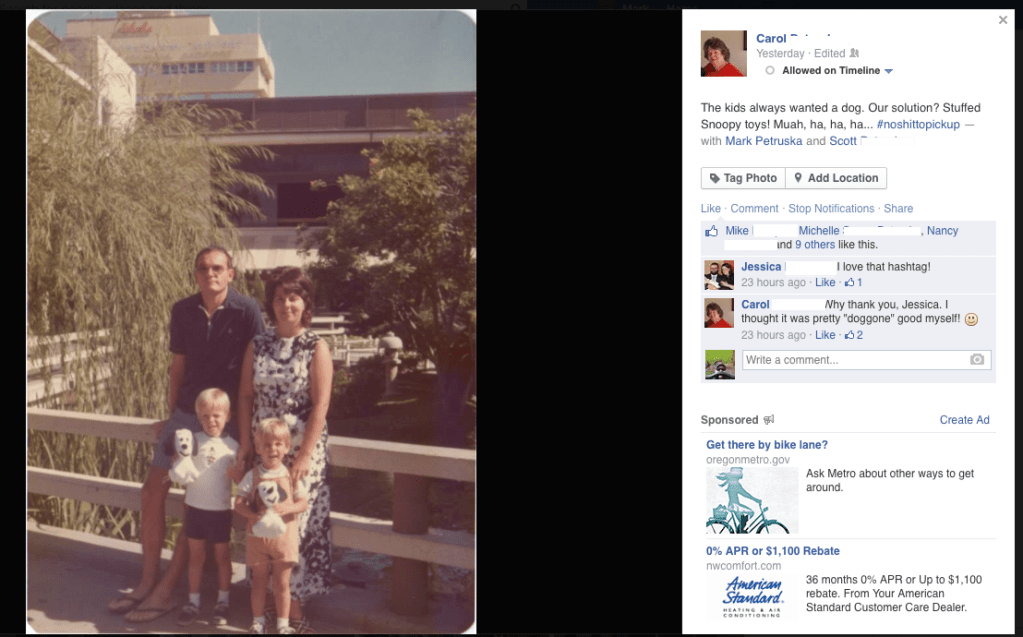 My Mom’s on Facebook! Well,&nbsp;Kinda…