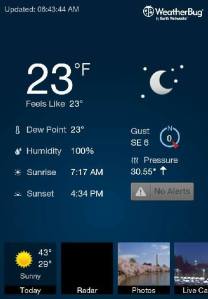 Proof of our arctic blast.